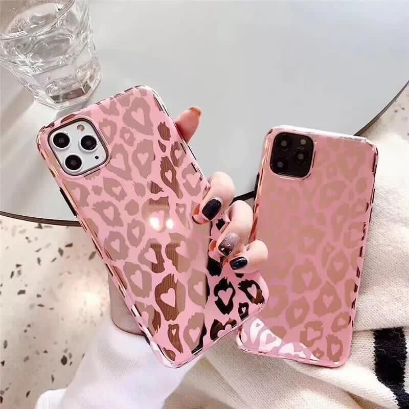 Premium Leopard Pink Heart Case