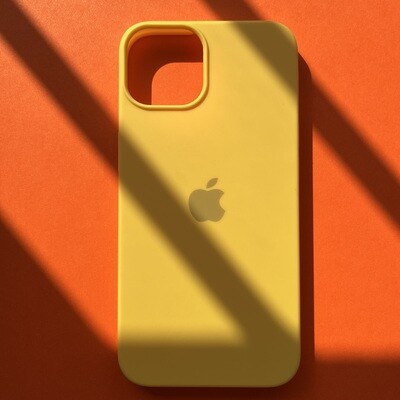 Yellow Soft TPU Liquid Silicon Thin Case For iPhone