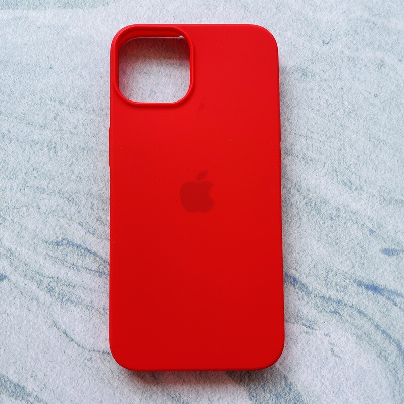 Red Soft TPU Liquid Silicon Thin Case For iPhone