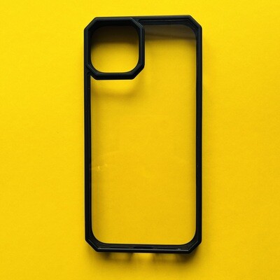 Clear Case With Black Silicon Border For iPhone