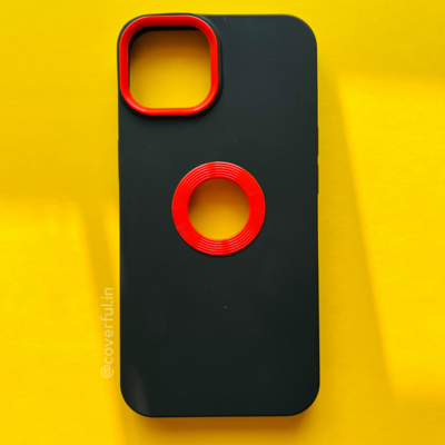Black Red Silicon Soft Case For iPhone