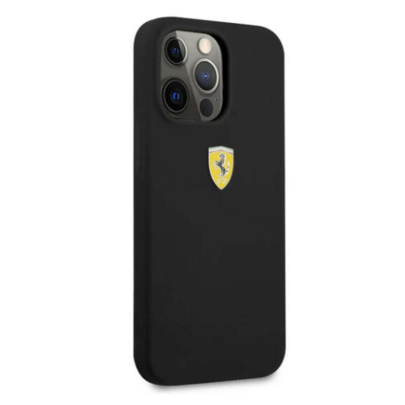 Luxury Silicon Soft Touch Case For iPhone, Model: iPhone 13 Pro Max, Colour: Black