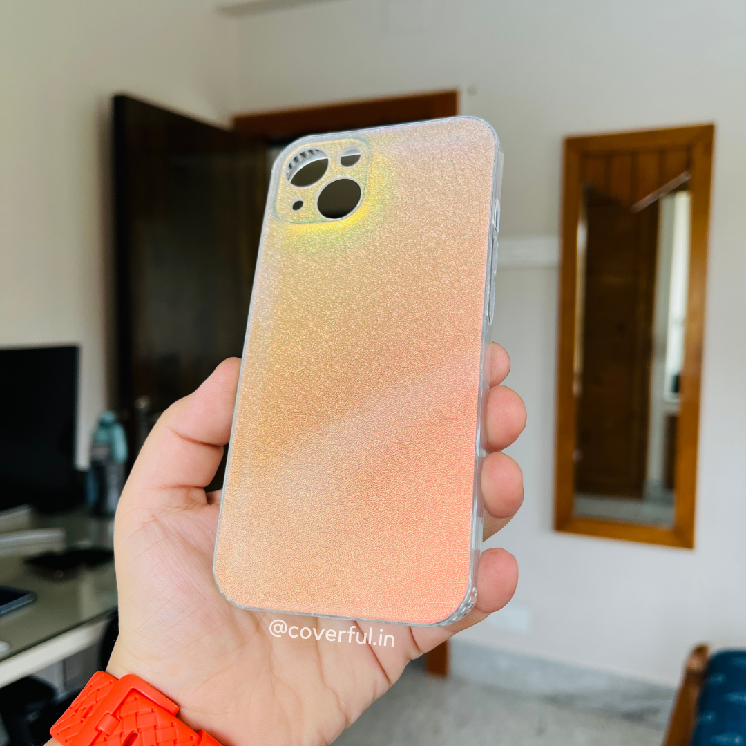 Textured Matte Holographic Minimalist Case For iPhone