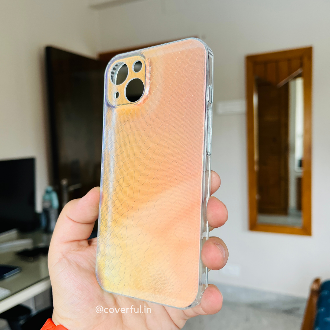Leopard Textured Holographic Minimalist Case For iPhone