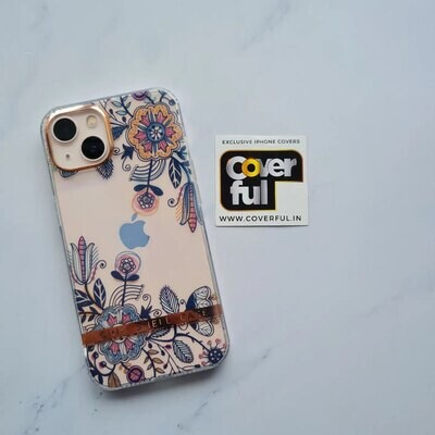 Floral Print Transparent Case For iPhone