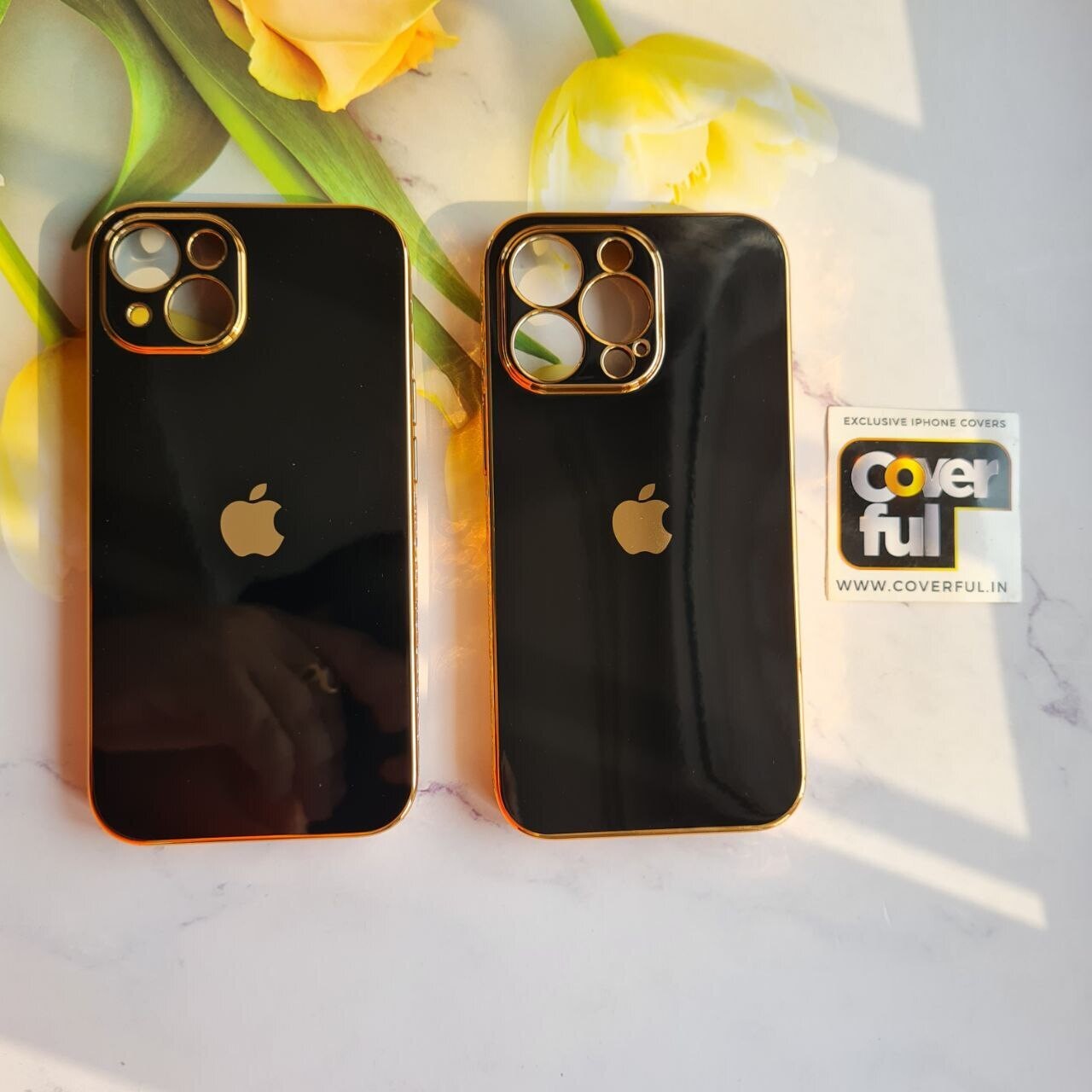 Black Elegant Chrome Case For iPhone