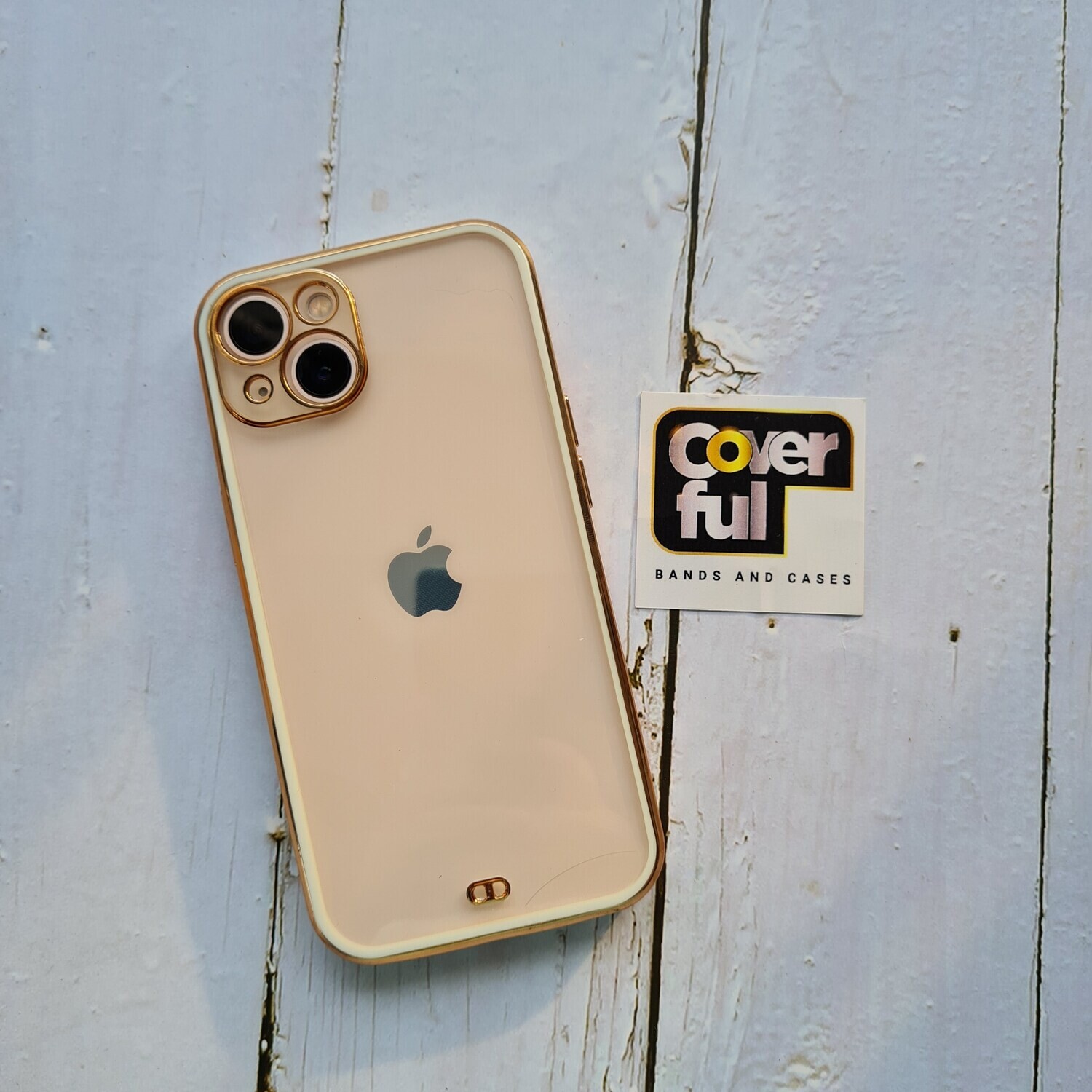 White Chrome Minimalist Case For iPhone