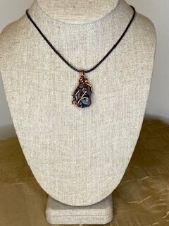 Black Snowflake Obsidian Pendant .2 oz - .4 oz