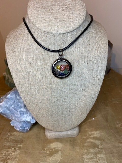 Gun Metal Coated Chakra locket