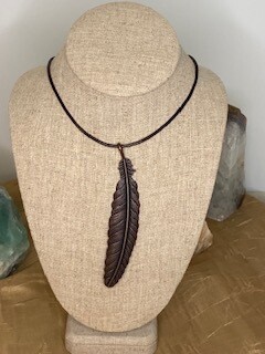Antique Copper finished Feather
