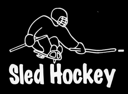 Sled Hockey Window Decal