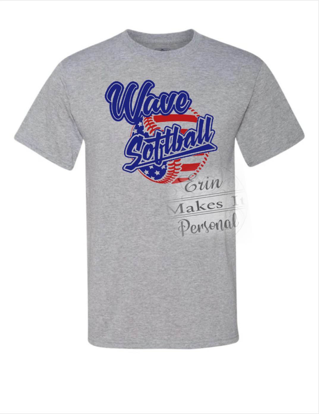 ​Unisex Jerzee Grey Patriotic Ball T-Shirt