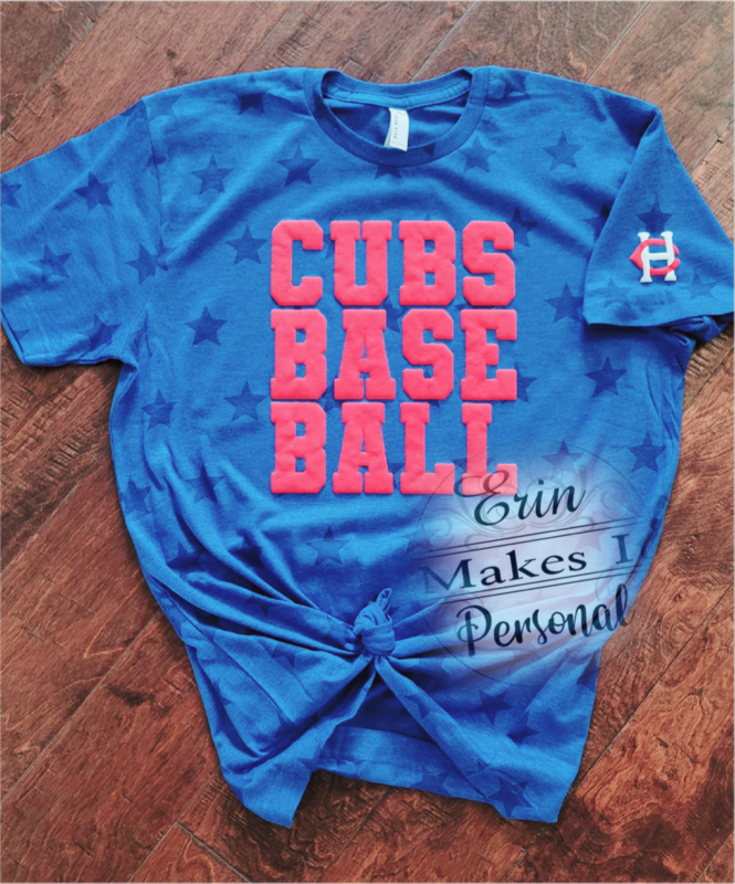 ​Unisex Blue Star Puffy Lettering