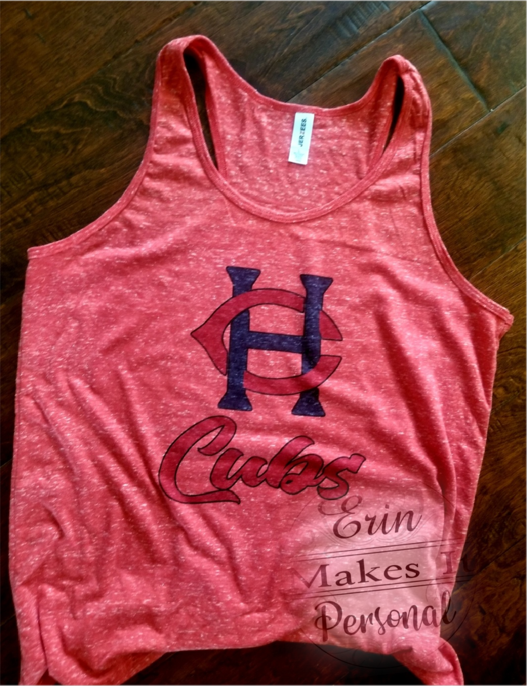 Snow Heather Red Tank Top