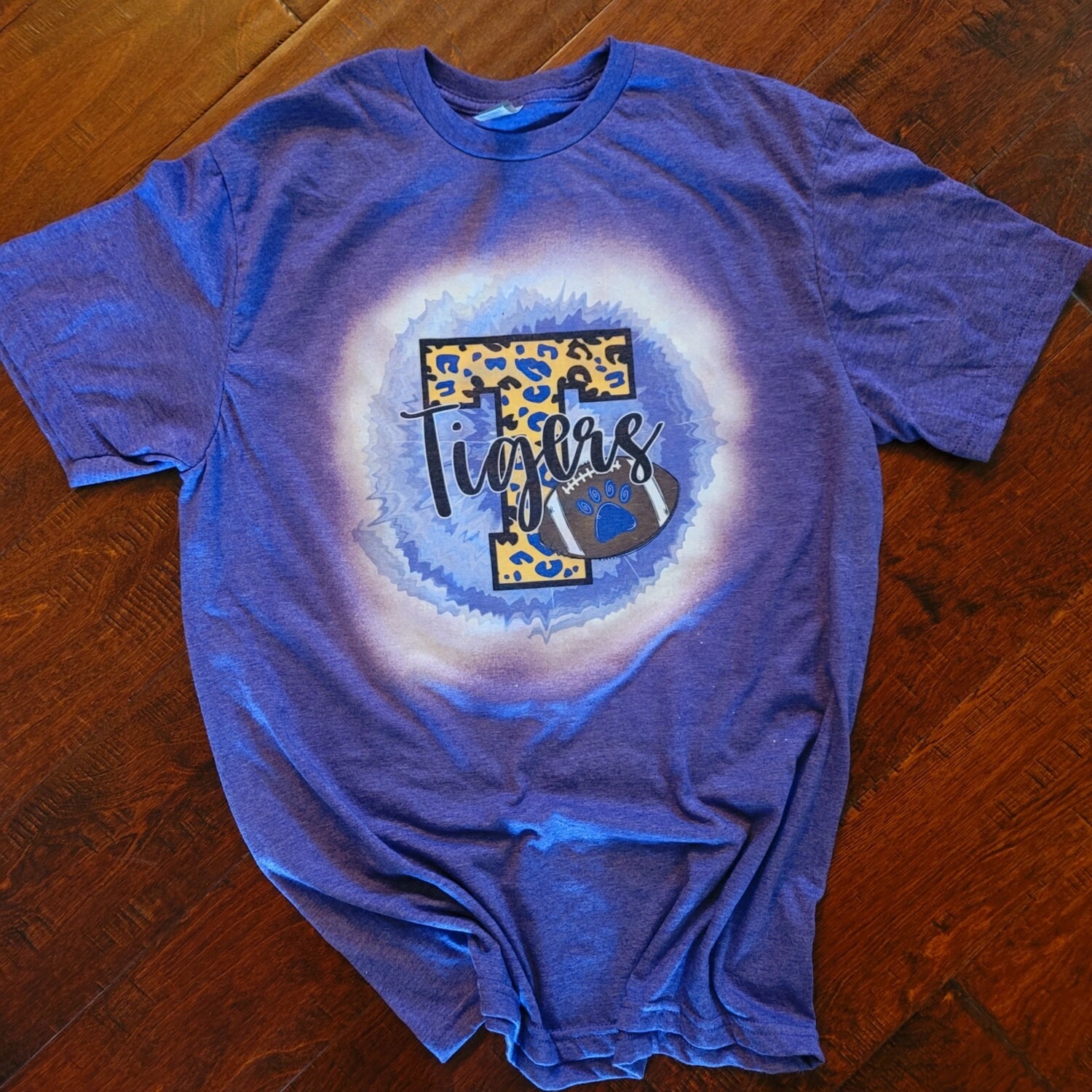 Bleached Gilden Softstyle Tigers football 
