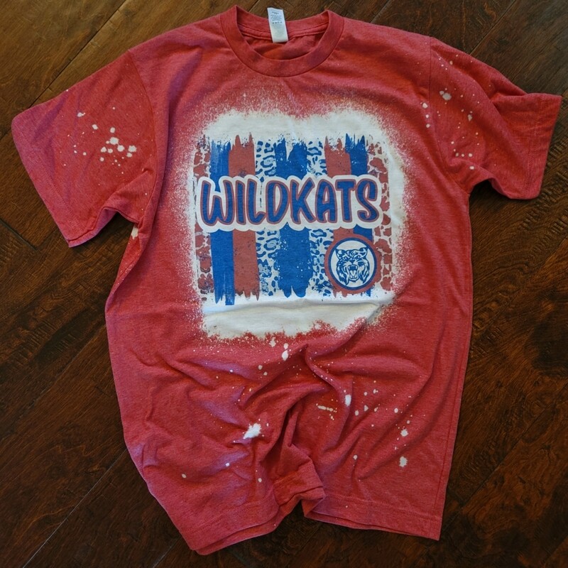 Bleached Gilden Softstyle Wildkats 