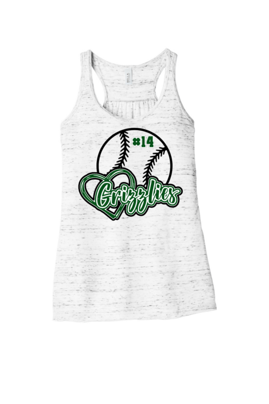 Grizzlies Bella Canvas Flowy Marble Tank