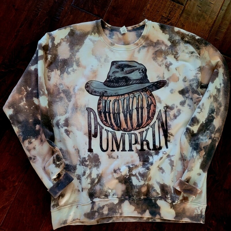 Bleached Howdy Pumpkin crew sweatshirt