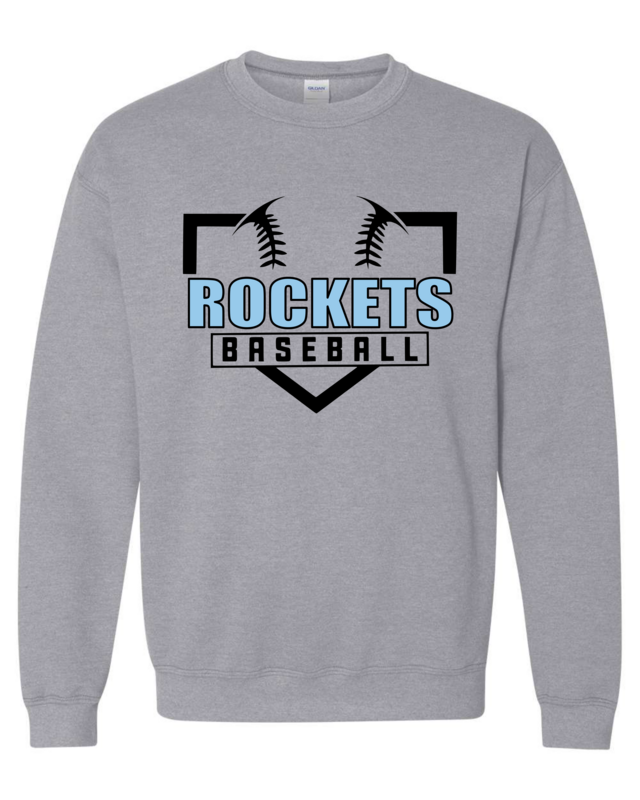 Rockets Ball/Plate Gildan Crew Sweatshirt