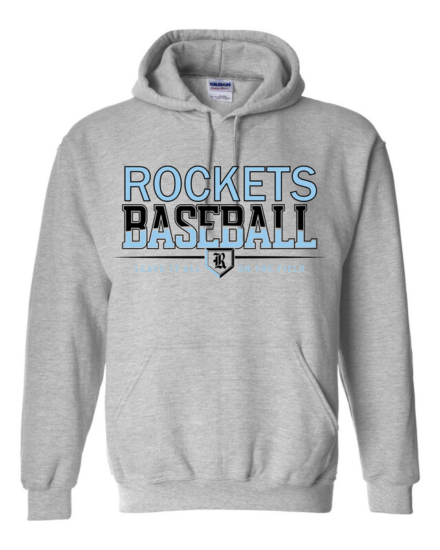 Rockets Grey Hoodie With Plate Logo