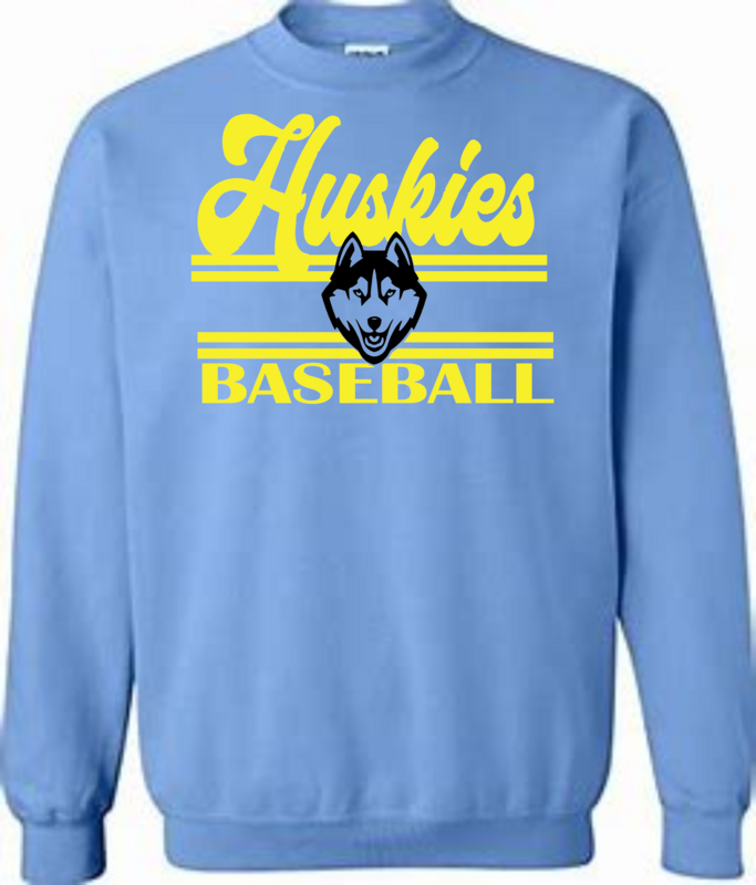 Huskies Blue Gildan Crew Sweatshirt