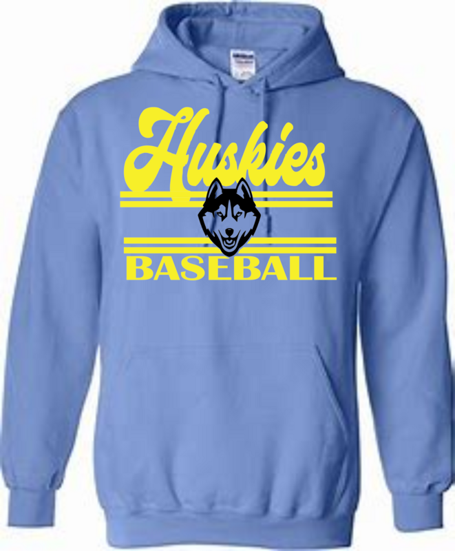 Huskies Blue Hoodie With lines Logo