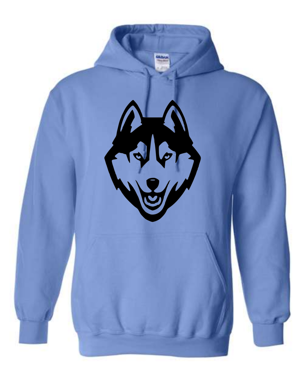 Huskies Blue Hoodie With head Logo