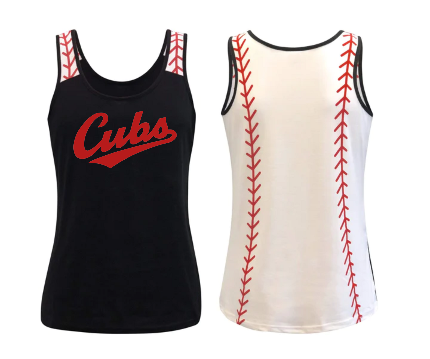 HOCO Cubs black tank with Puff