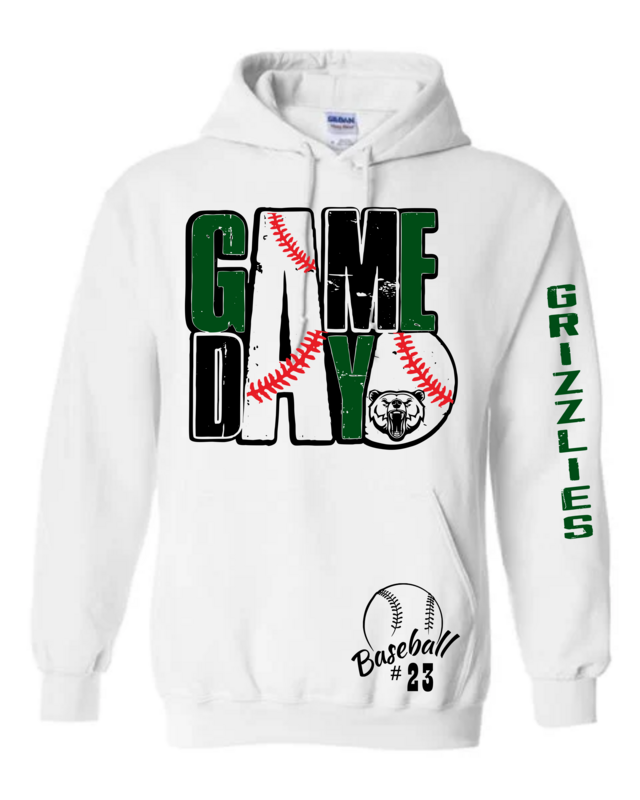 Grizzlies Grunge Game Day Bella Canvas Hoodie