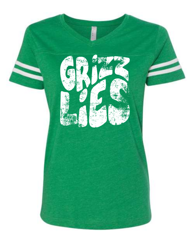 Grizzlies Green Grunge Letters