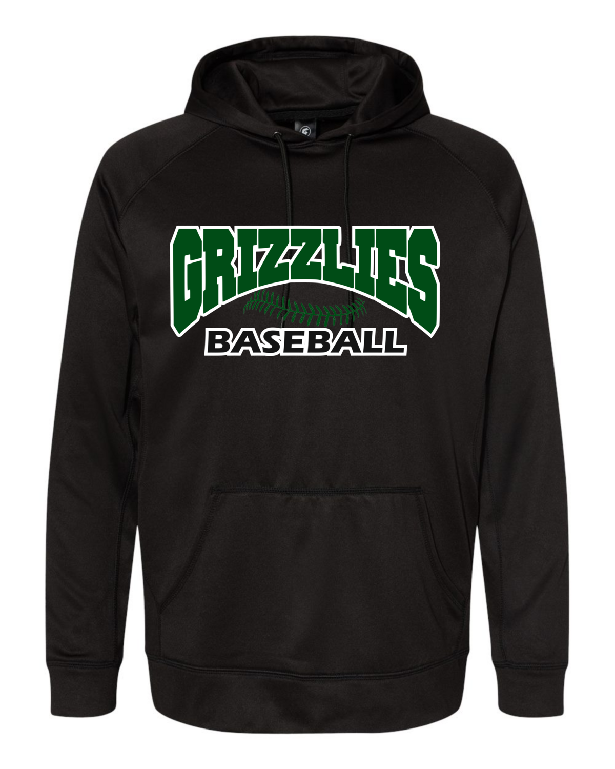 Grizzlies Black Drifit Hoodie with Seam
