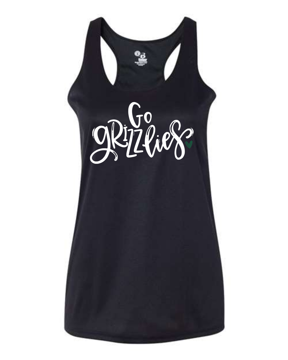 Grizzlies Badger Black Tank with heart