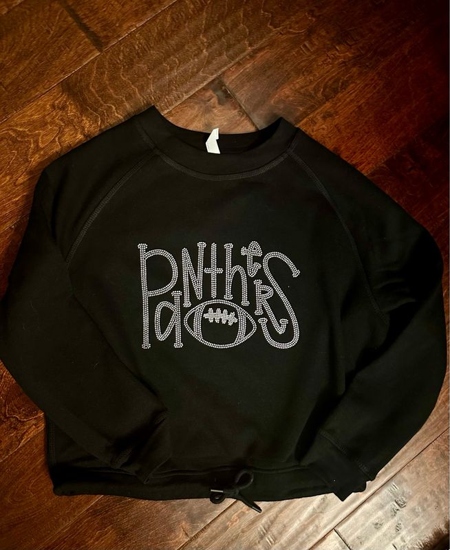 Western Panthers Spangle Crop Sweatshirt