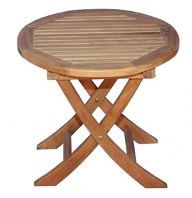 Round Folding End Table