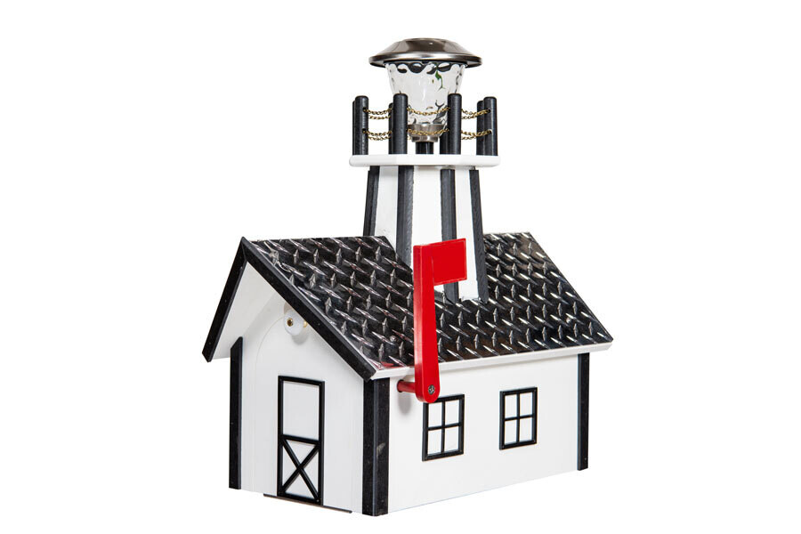 Deluxe Poly Mailbox w/ Lighthouse