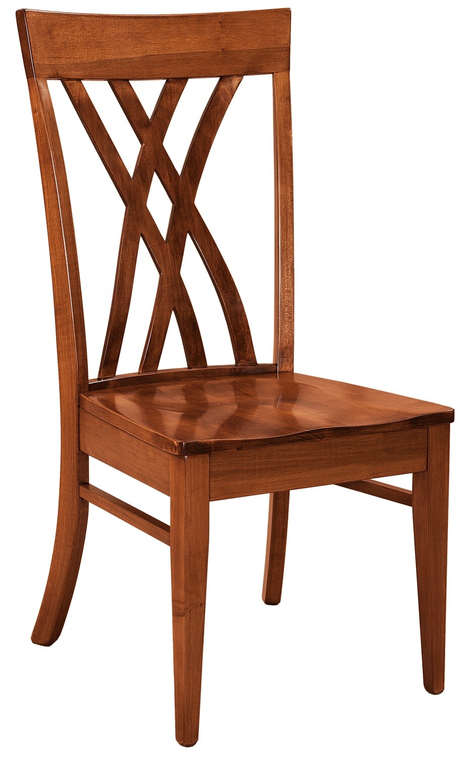 Oleta Side Chair, Wood Type: Oak / Sap Cherry, Fabric Seat: No Fabric Seat