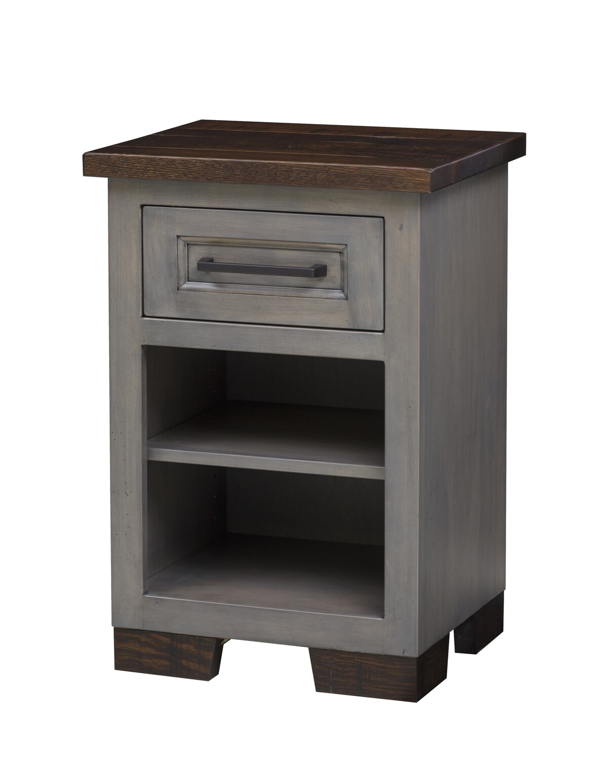 Hudson 1 Drawer Night Stand with Open Shelf