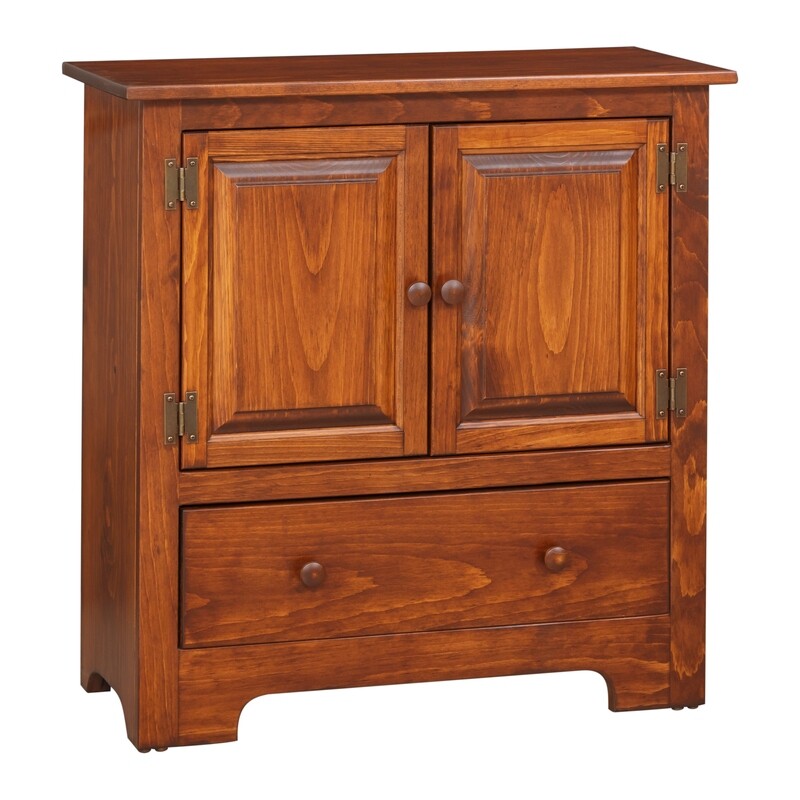 Double Hall Cabinet w/ Drawer - Wood