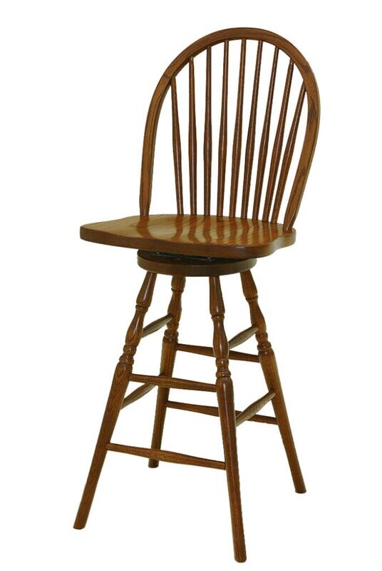 9 Spindle Swivel Barstool