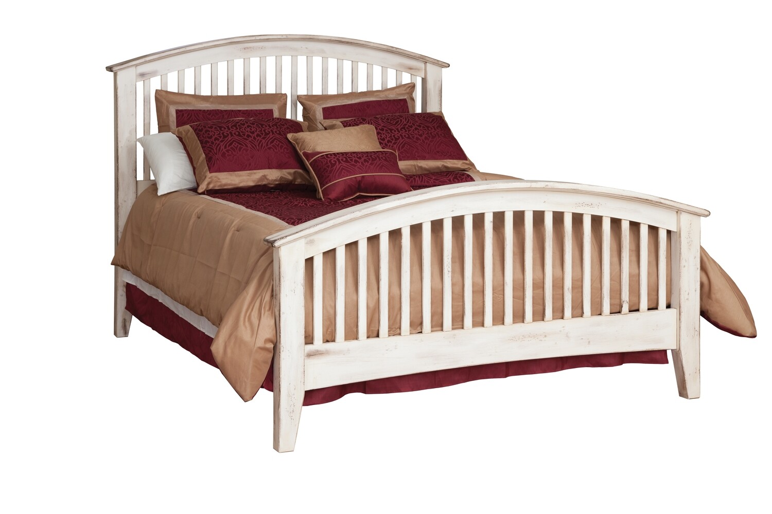 Concord Bed with Arched Footboard, Wood Type: Oak / Sap Cherry, Size: King / California King, Design: Complete Bed with Arched Footboard, Discount: Sale