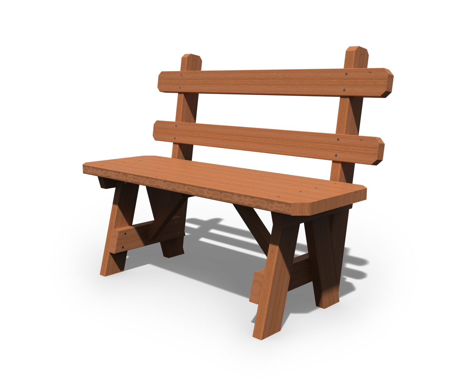 42" Bench with Back Rest