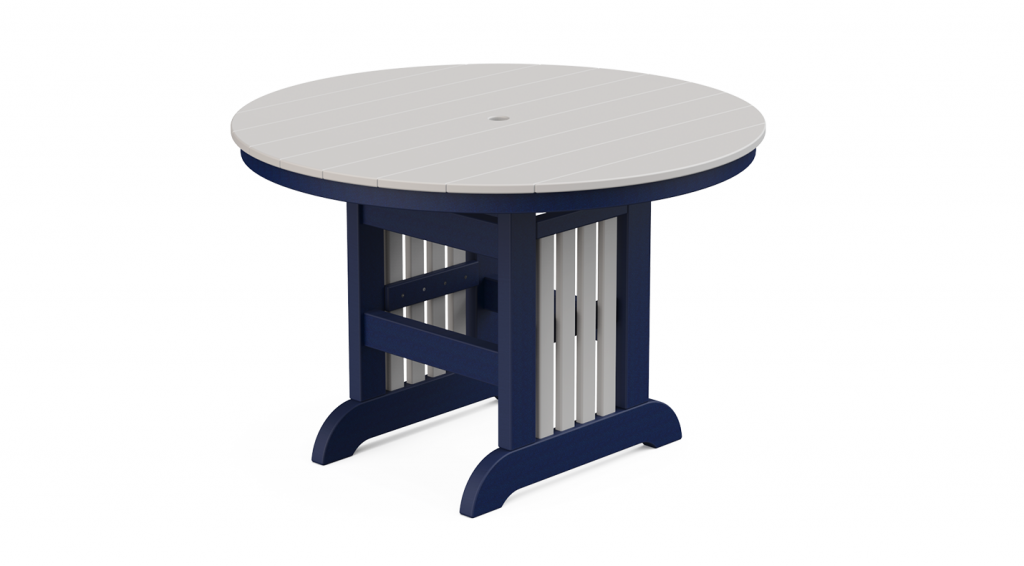 Round Tables, Table Size: 35" Diameter, Base Style: Mission Base, Table Height: Dining Height - 29", Color: Standard Colors - Single Color or Two Tone