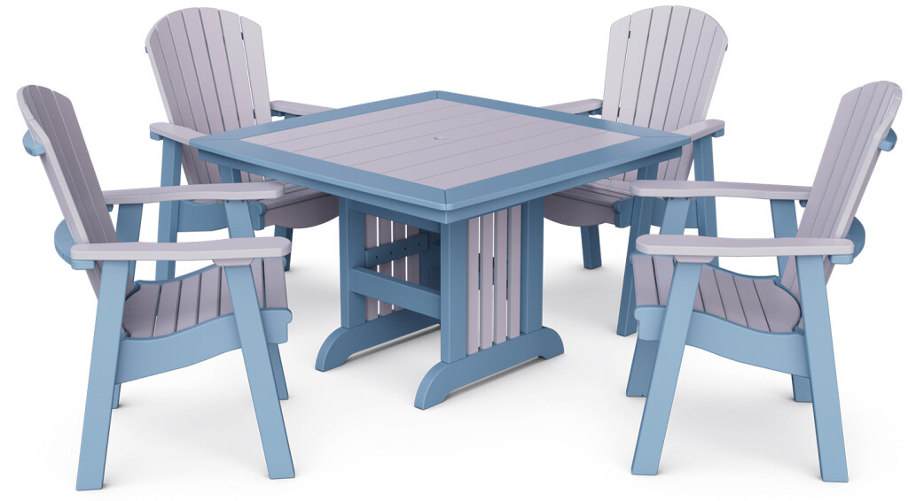 Supreme Square Patio Table, 5 Piece Set