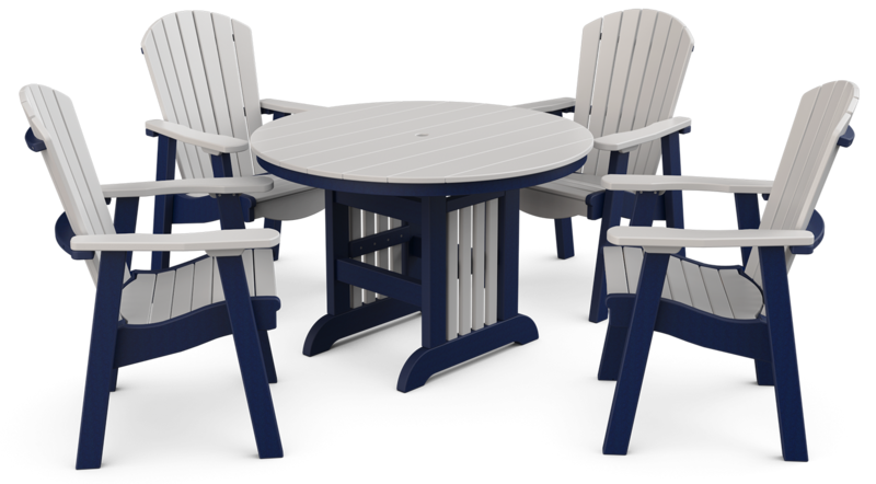 Supreme Round Patio Table,  5 Piece Set