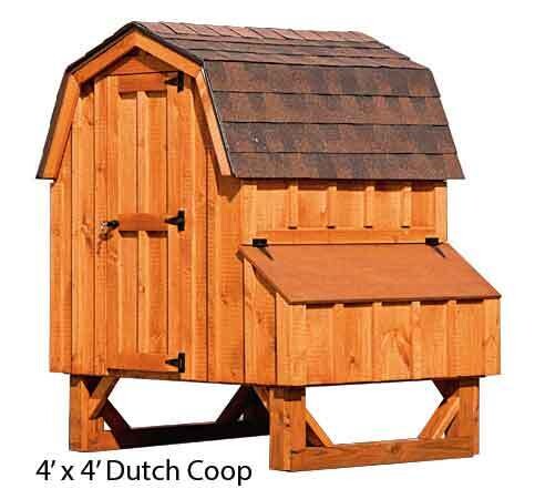 Dutch Chicken Coop - starting at $2,316.00 (4' x 4' size, 8-10 birds)