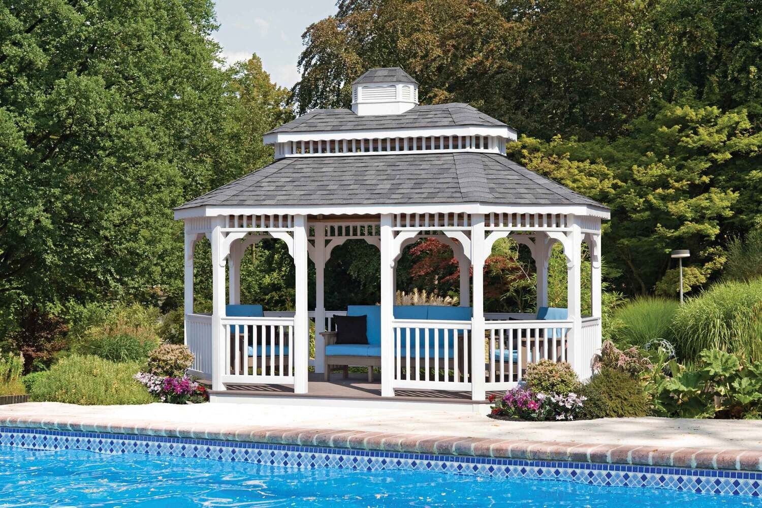 Vinyl Deluxe Victorian Pagoda Gazebo