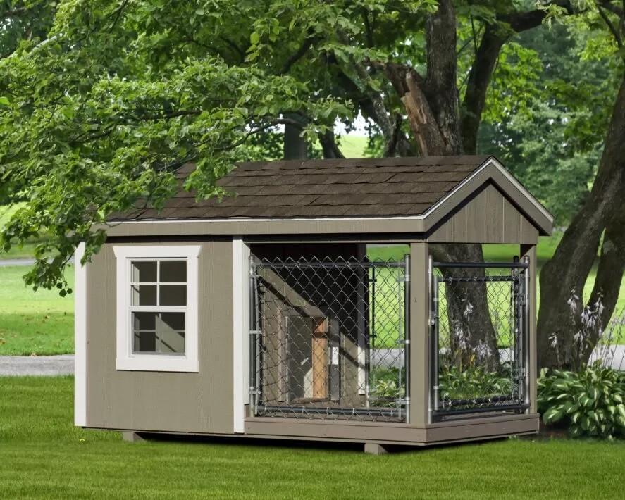 Traditional Dog Kennel, starting at $4,276.00 (4' x 8' size), Kennel Size: 4' x 8'