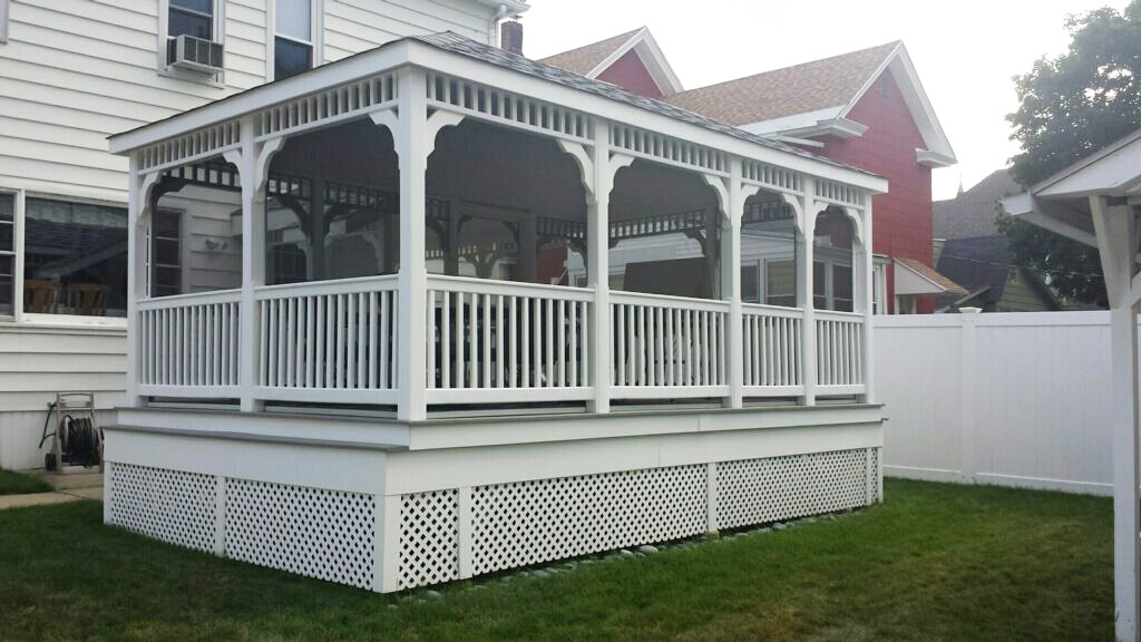 Vinyl Deluxe Rectangular Gazebo