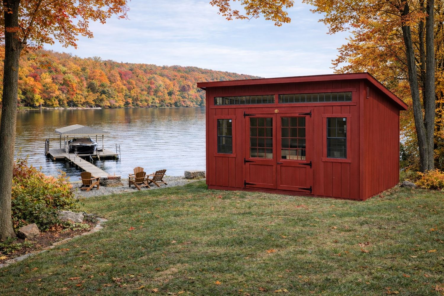 Deluxe DuraTemp® Modern Poolhouse