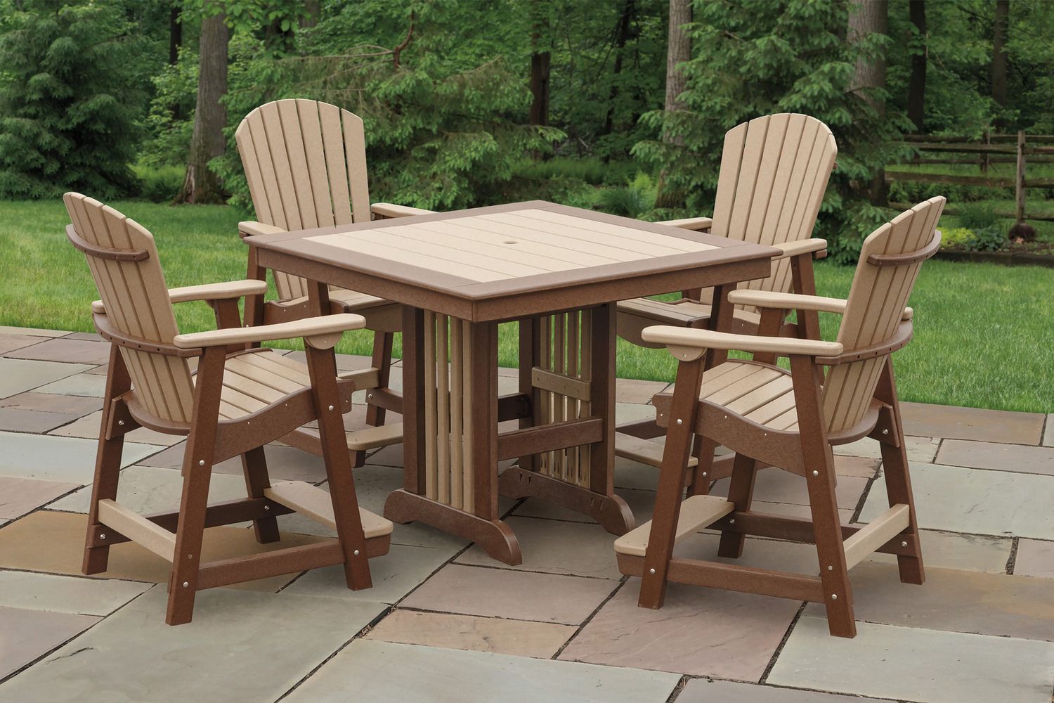 Supreme Round Patio Table,  5 Piece Set